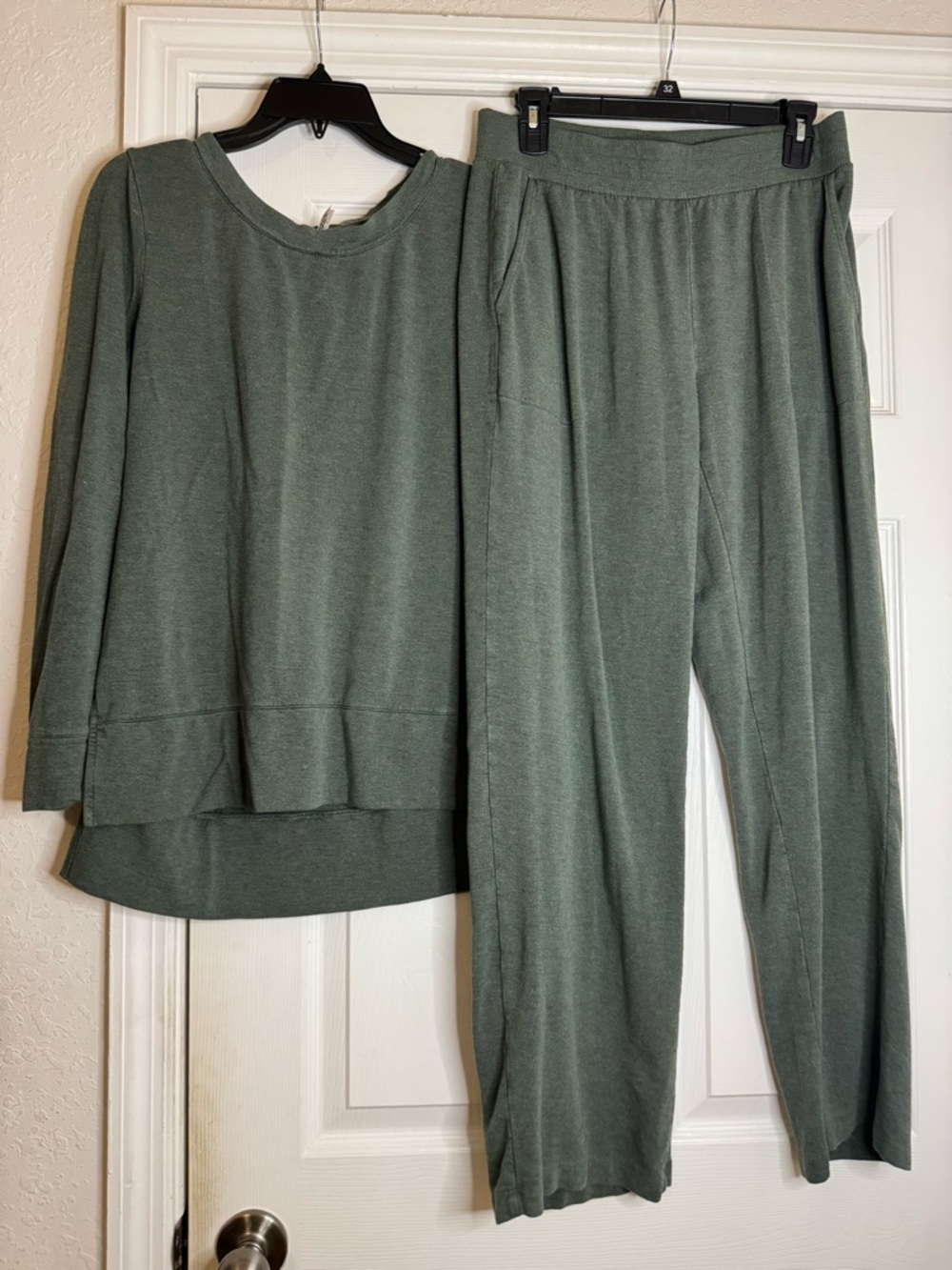 Soma Two-Piece Pajama Set in Olive Green